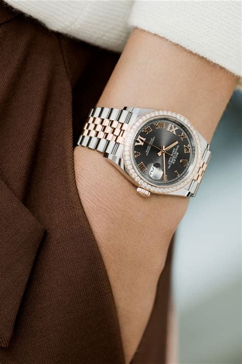 rolex everose datejust 36|Rolex Datejust 36 with diamonds.